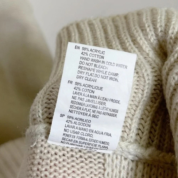 RD STYLE PONCHO OVERSIZED SWEATER IN CREAM COLOR - Picture 10 of 15